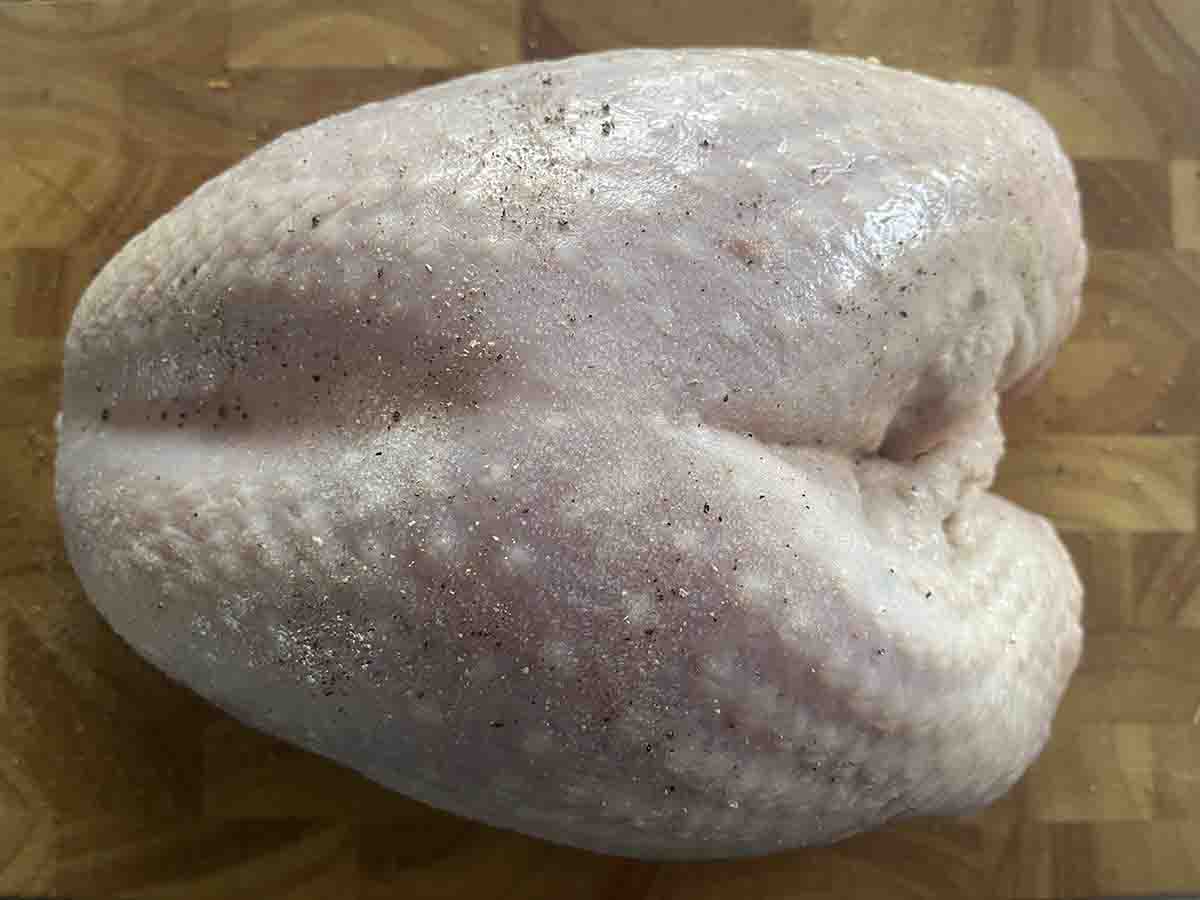 turkey crown on a board.