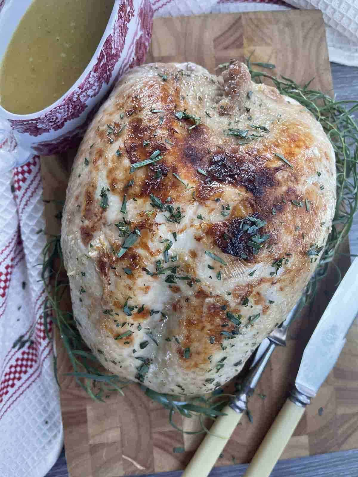 cooked turkey crown