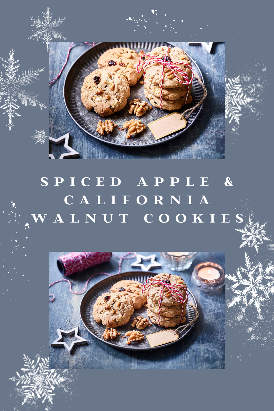 Spiced Apple & California Walnut Cookies. 