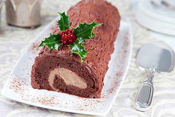 Chocolate Yule Log: Christmas Day Sweet Freedom Treat. Chocolate Yule Log: Christmas Day Sweet Freedom Treat.