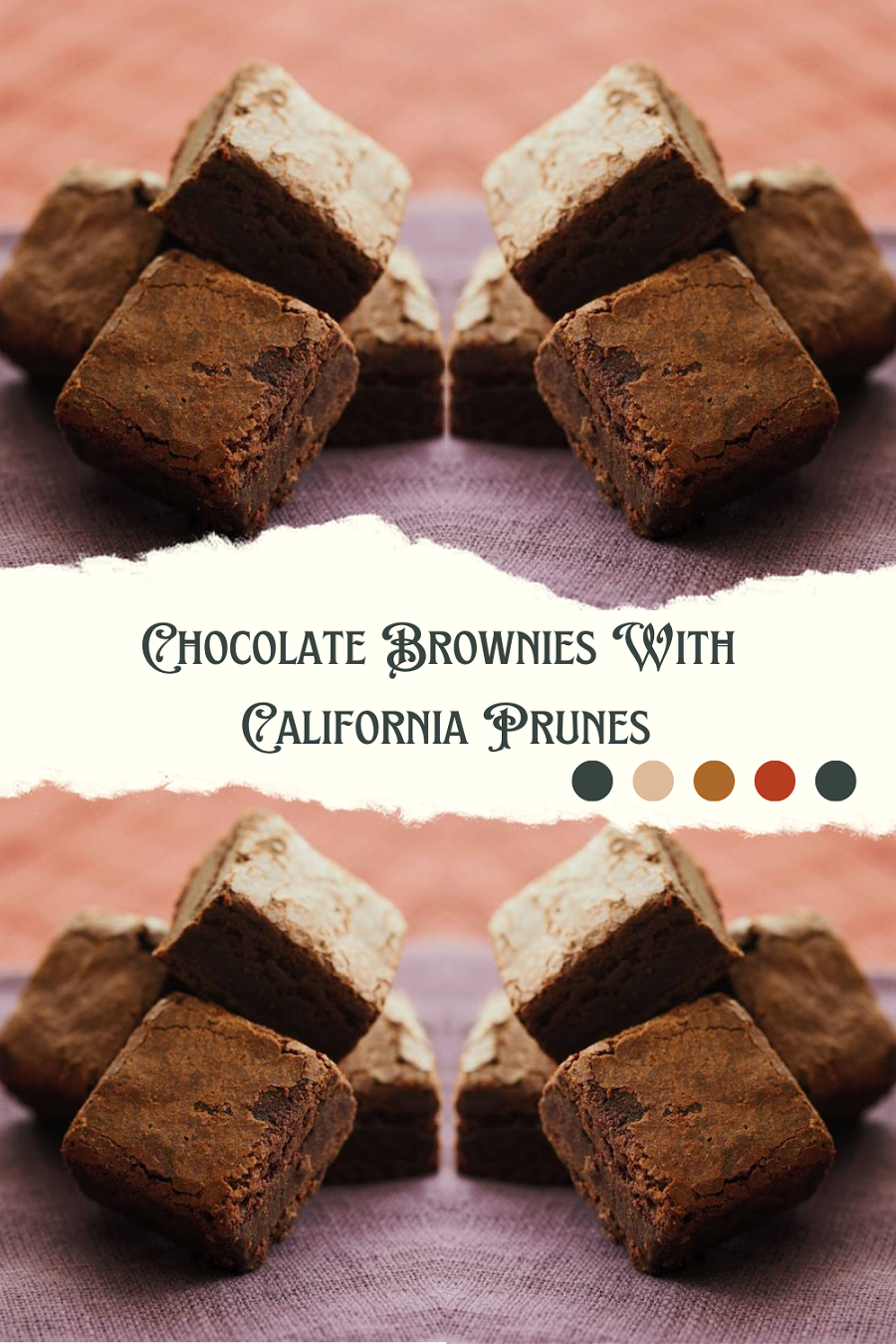 Chocolate Brownies With California Prunes. 