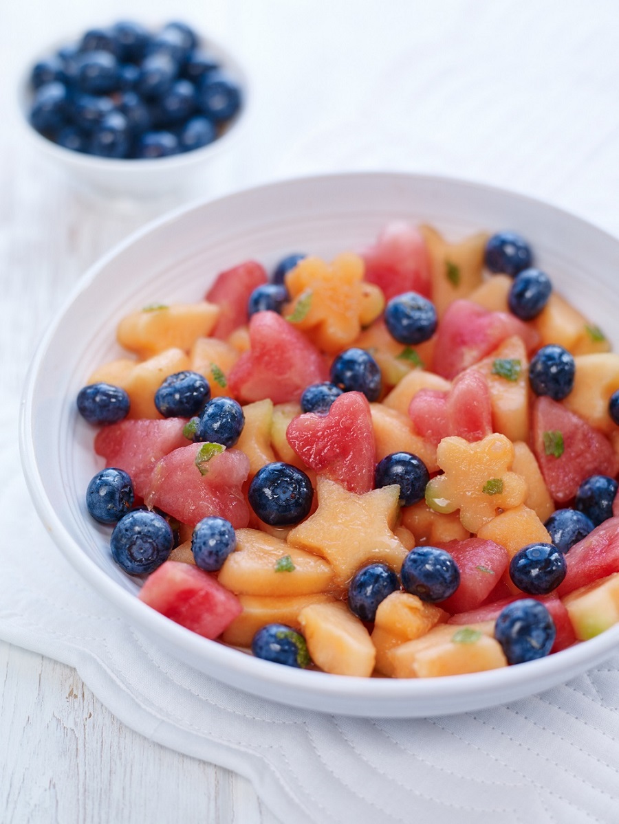 Pink Melon With Marinated BerryWorld Blueberries How To Make A Pink Melon With Marinated BerryWorld Blueberries Fruit Bowl