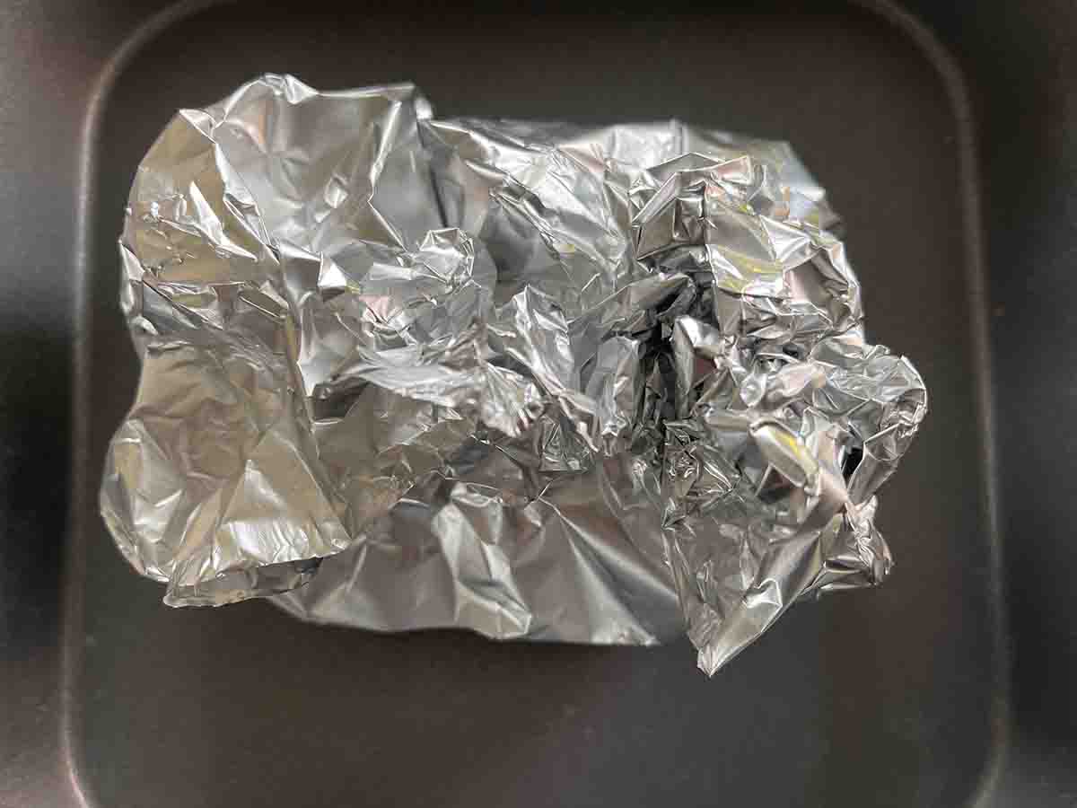 garlic in foil.