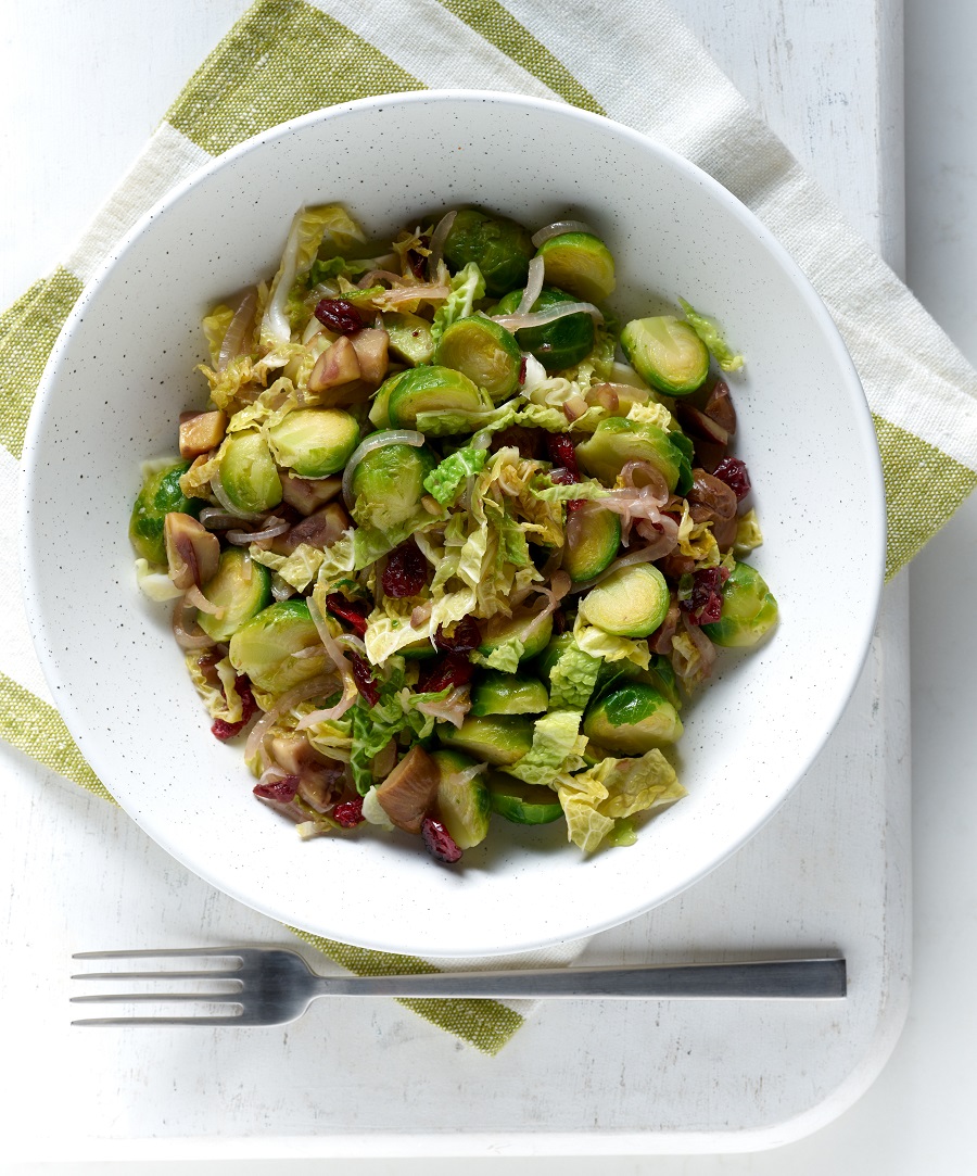 Sprout, Cabbage & Cranberry Stir Fry