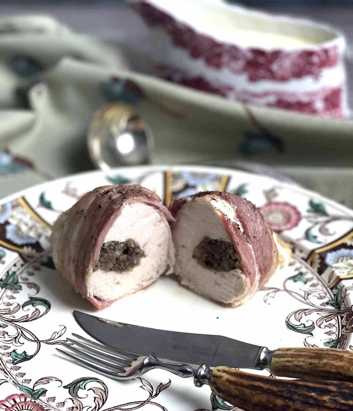 balmoral chicken with sauce.