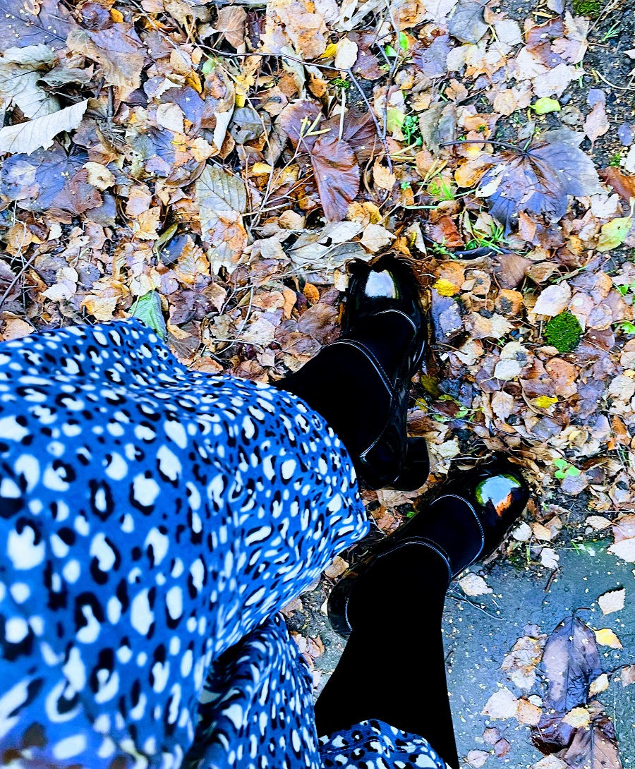 Blue Dress And Mary Jane Heels