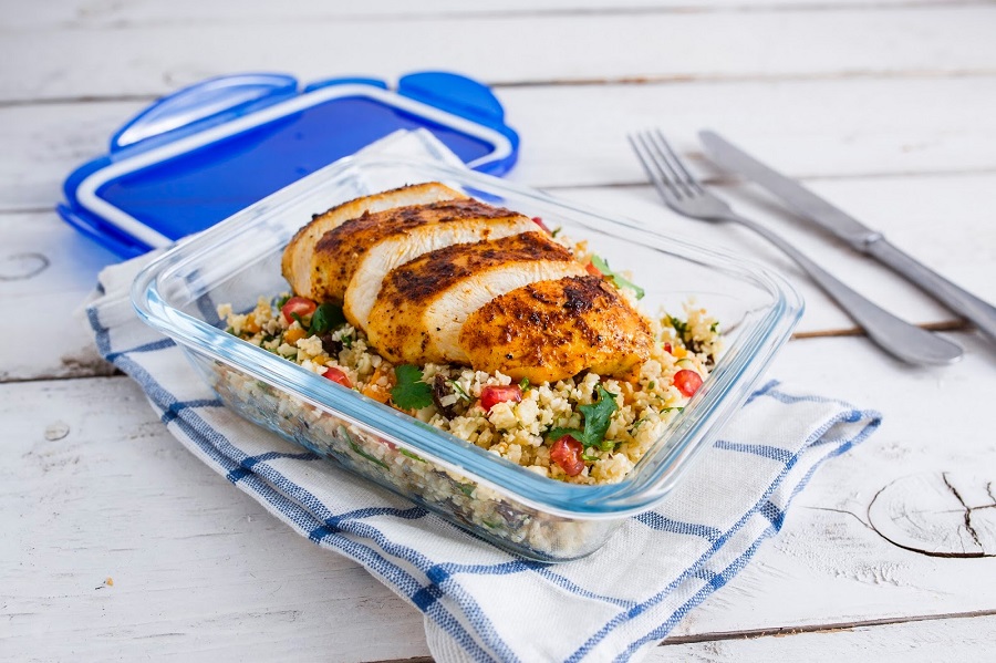 Cauliflower Couscous With Moroccan Chicken. Cauliflower Couscous With Moroccan Chicken.
