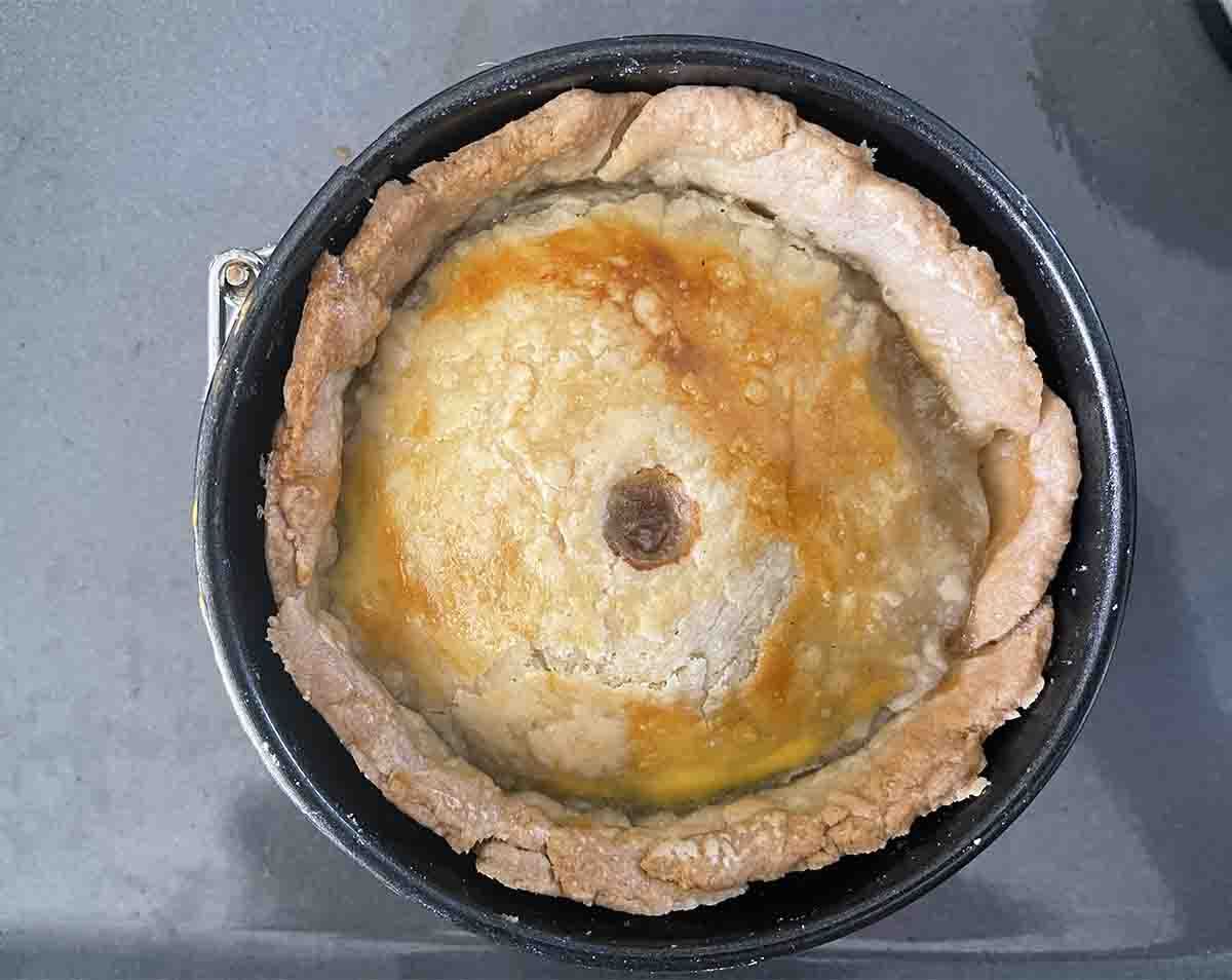 cooked lamb pie.
