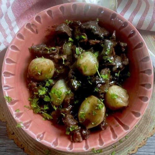 slow cooker venison stew.