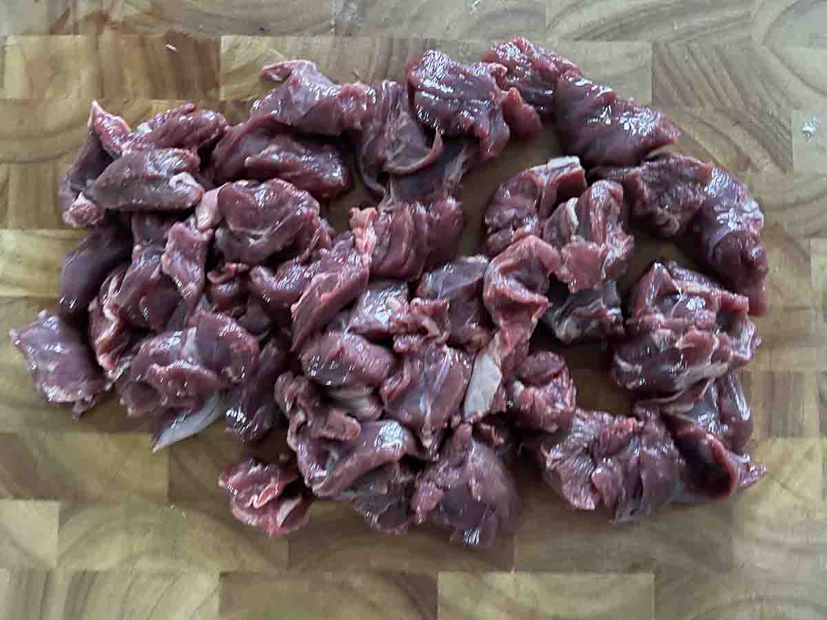 chopped venison.