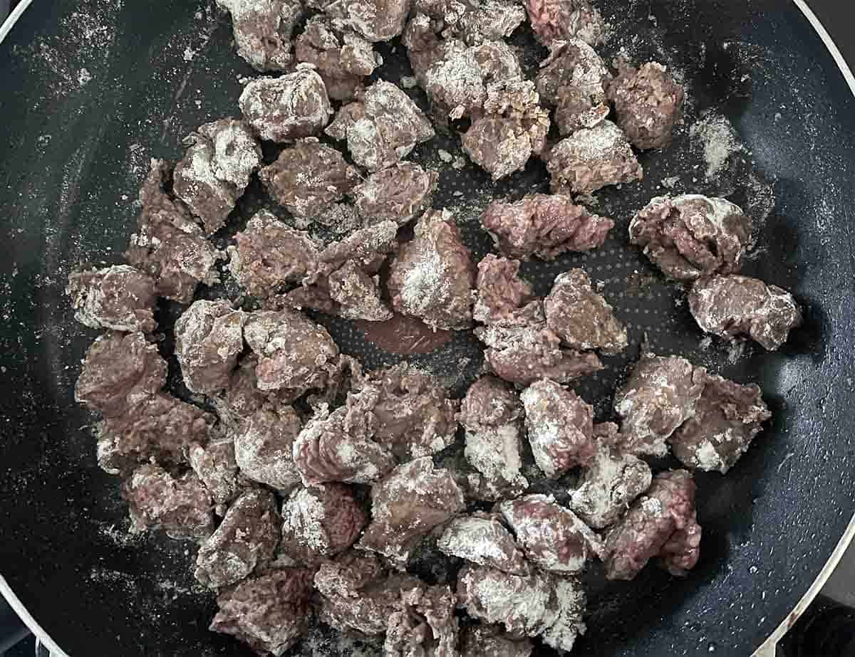 cooked flour.