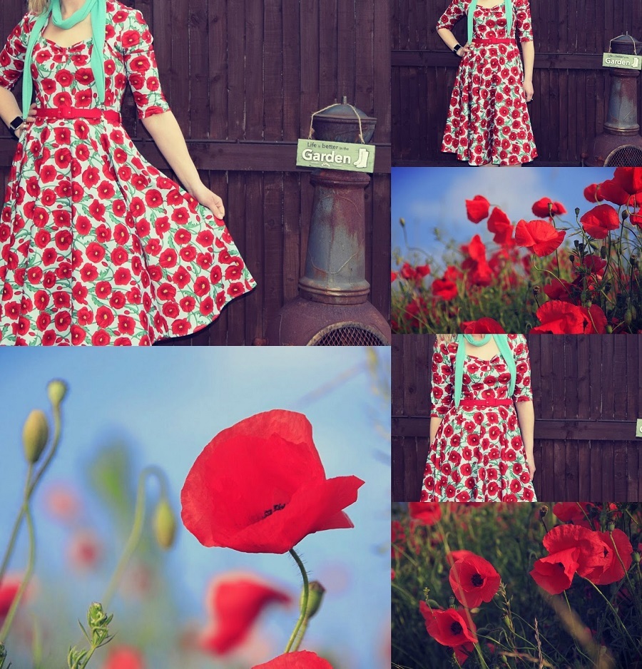 50's Poppy Dress That Just Pop's Out The Colour Red. 50's Poppy Dress That Just Pop's Out The Colour Red.