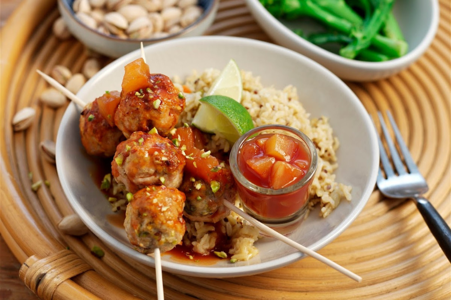 Sweet And Sour Pistachio Meatballs