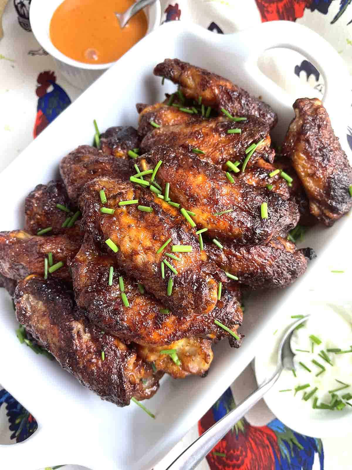 glazed baked bbq chicken wings.