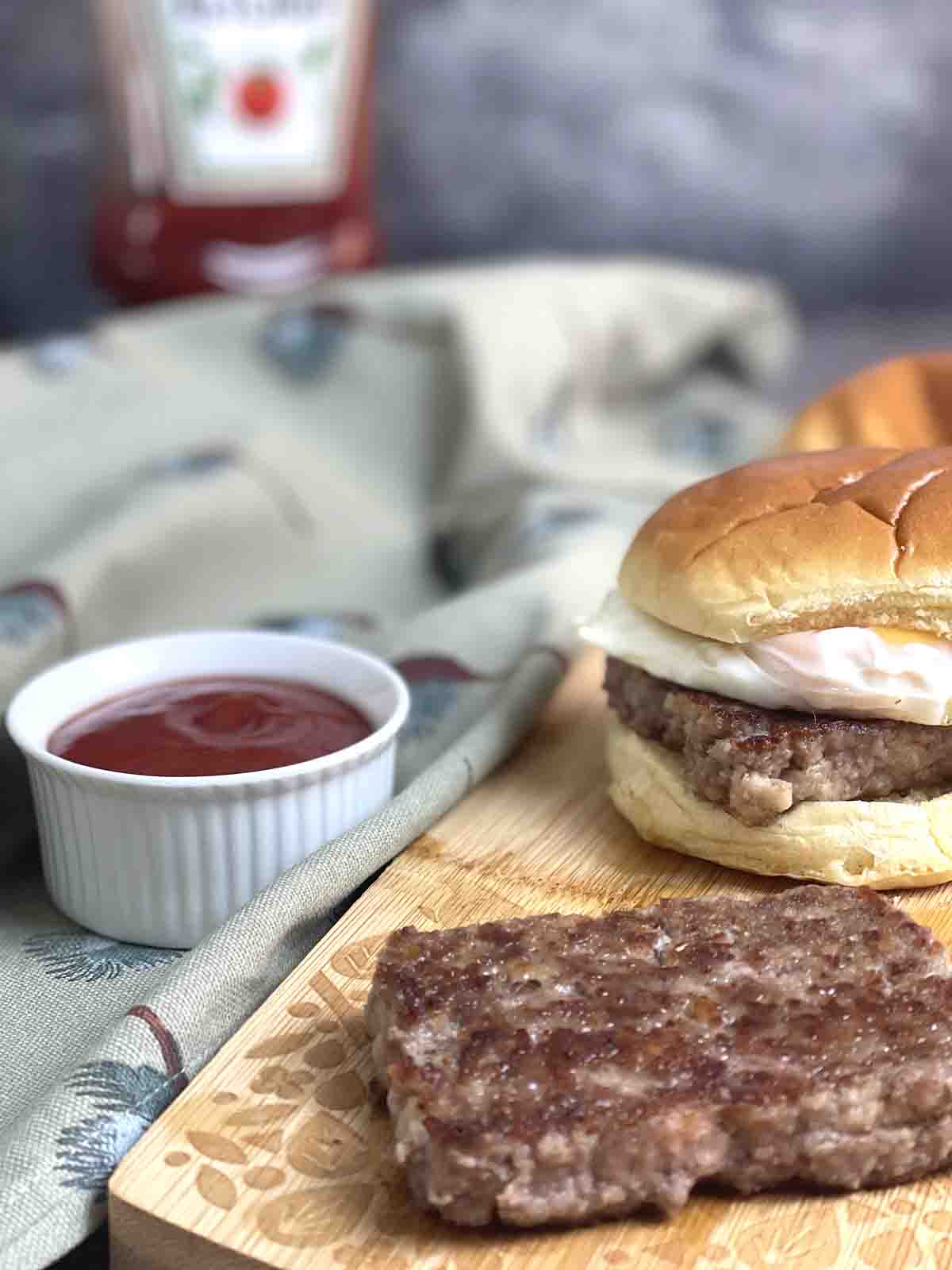 slice of square sausage.