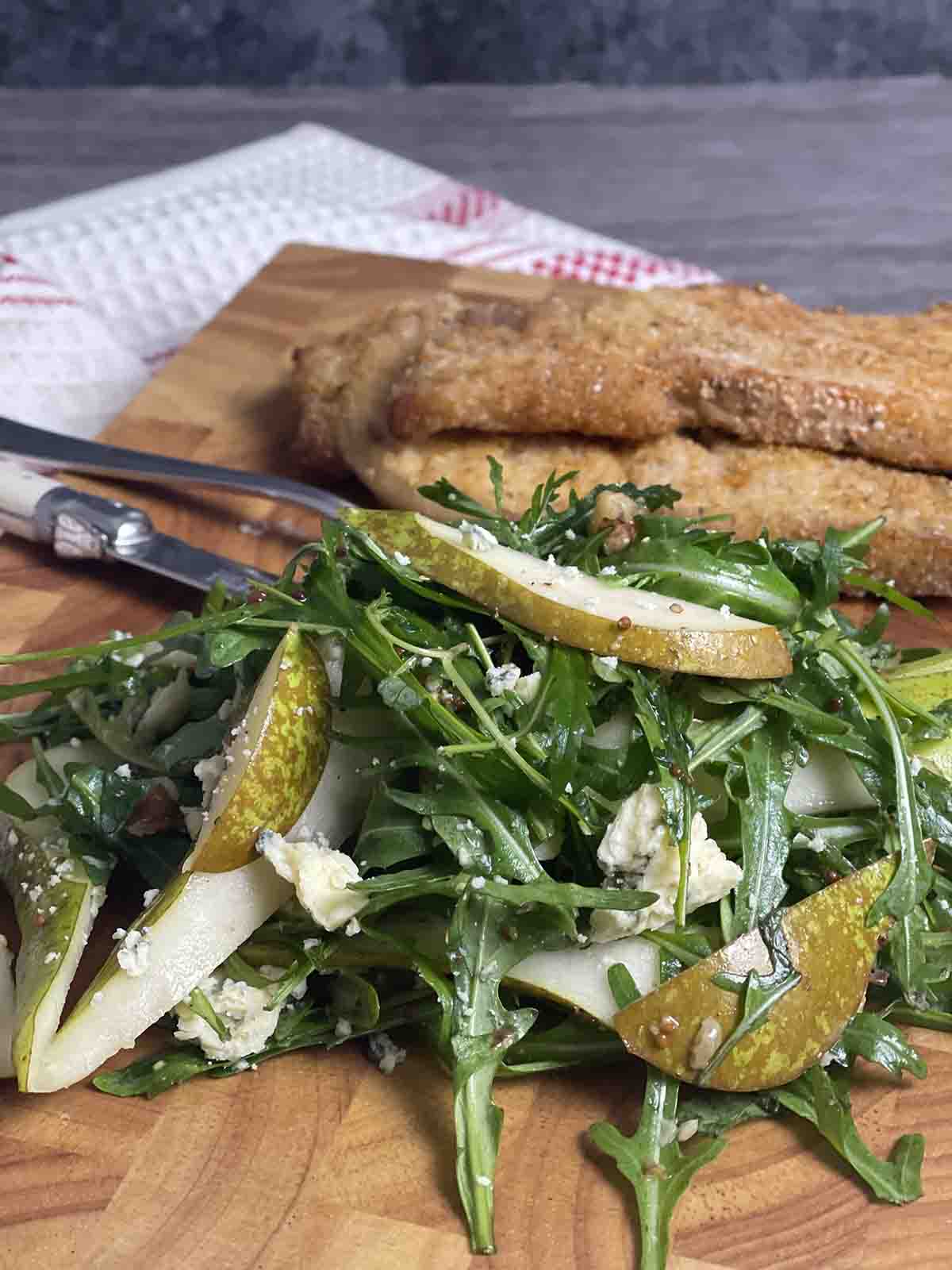 rocket and walnut salad.
