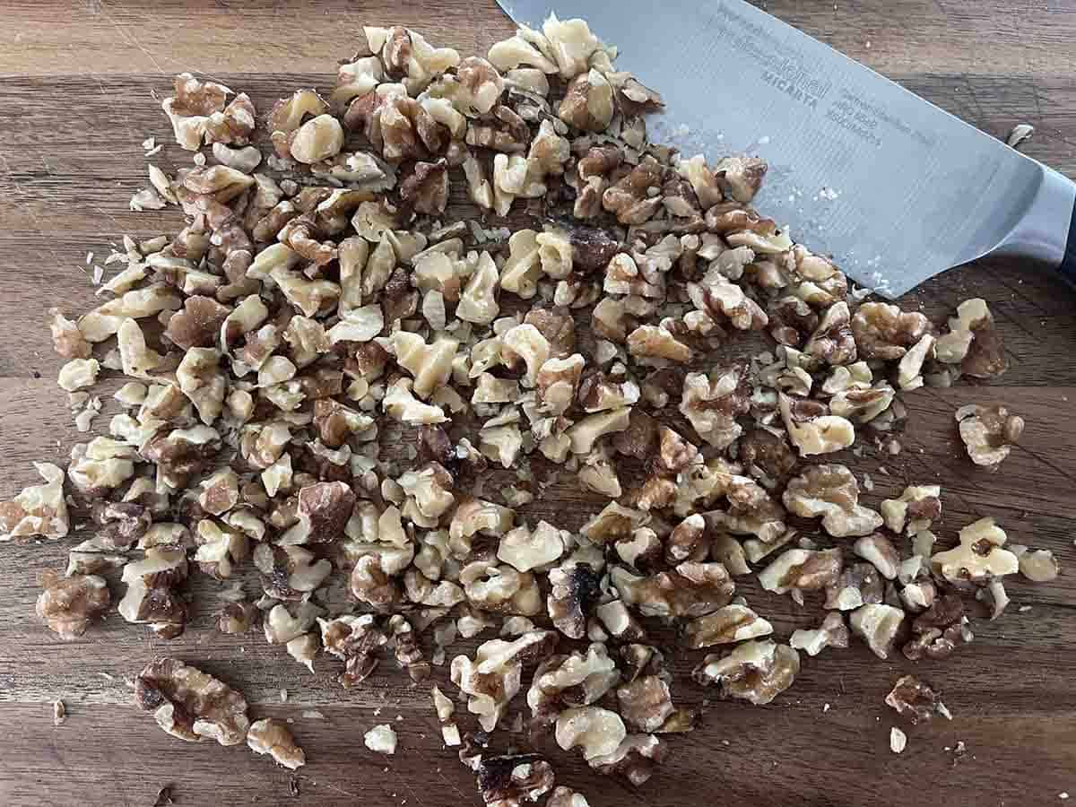 chopped walnuts.