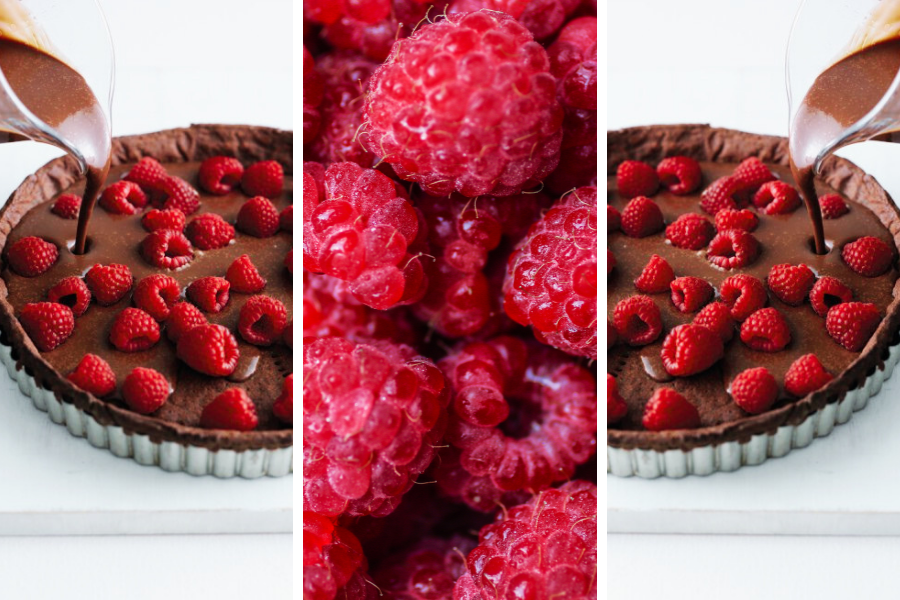Chocolate And Raspberry Tart