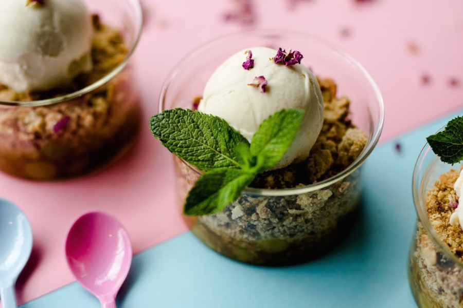 Gooseberry And Almond Crumble