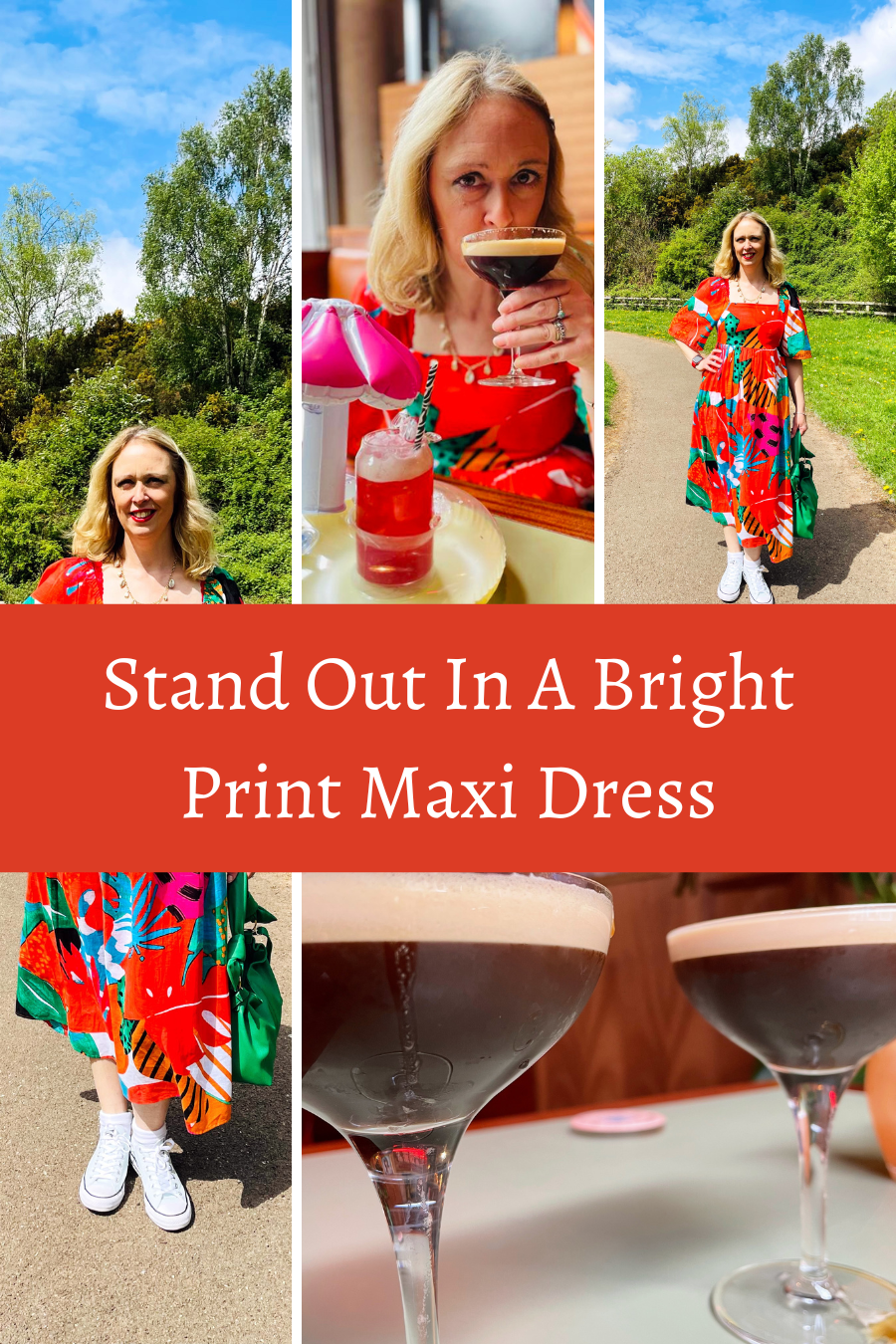 Stand Out In A Bright Print Maxi Dress Over 50 Style
