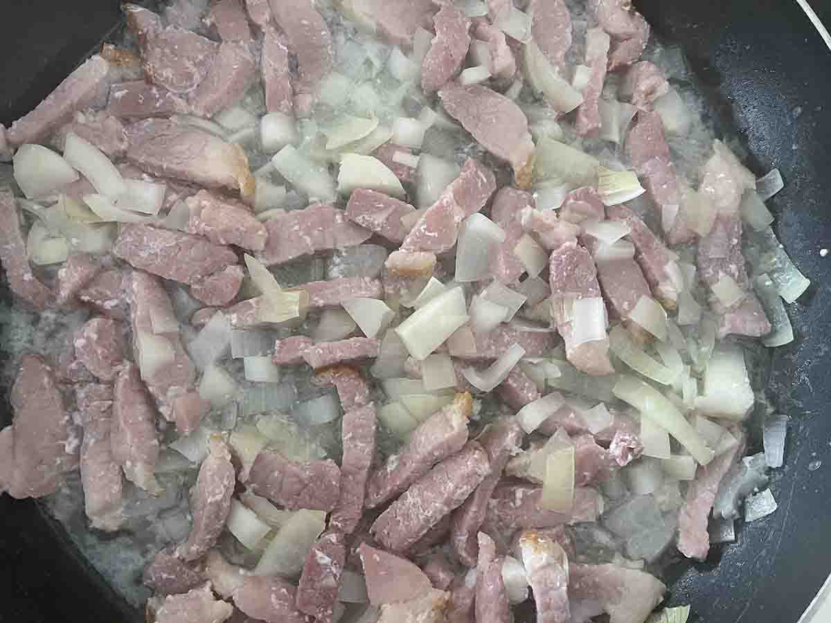 onion added to gammon.