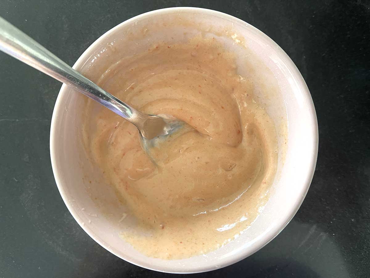 marie rose sauce in a bowl.
