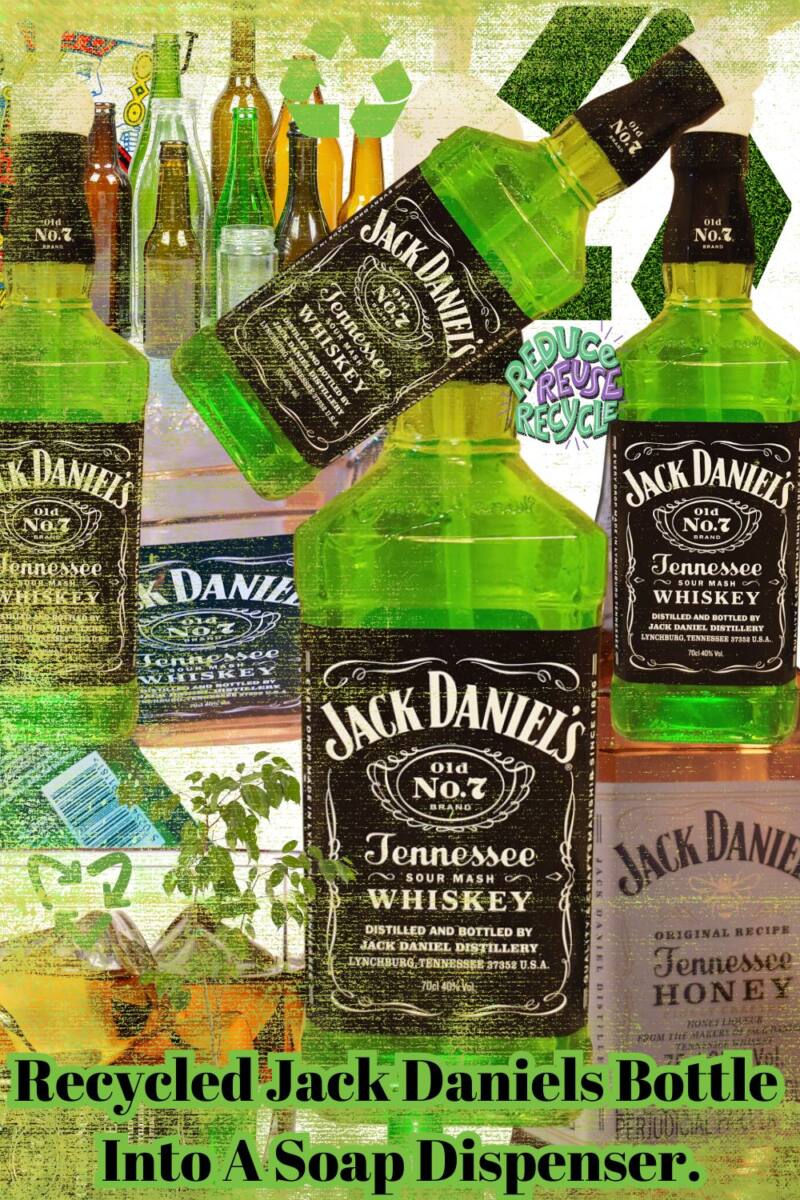Recycled Jack Daniels Bottle Into A Soap Dispenser