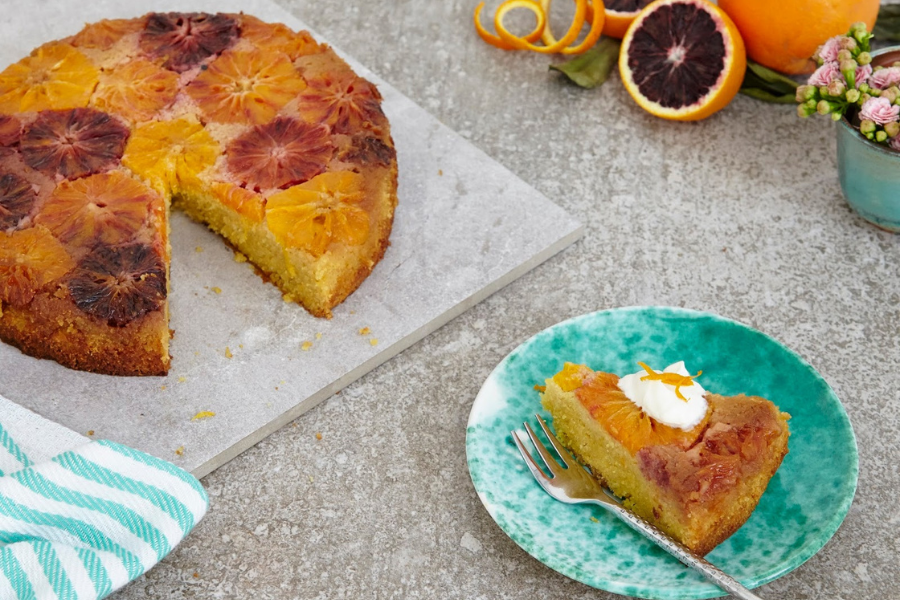 Blood Orange Polenta Cake