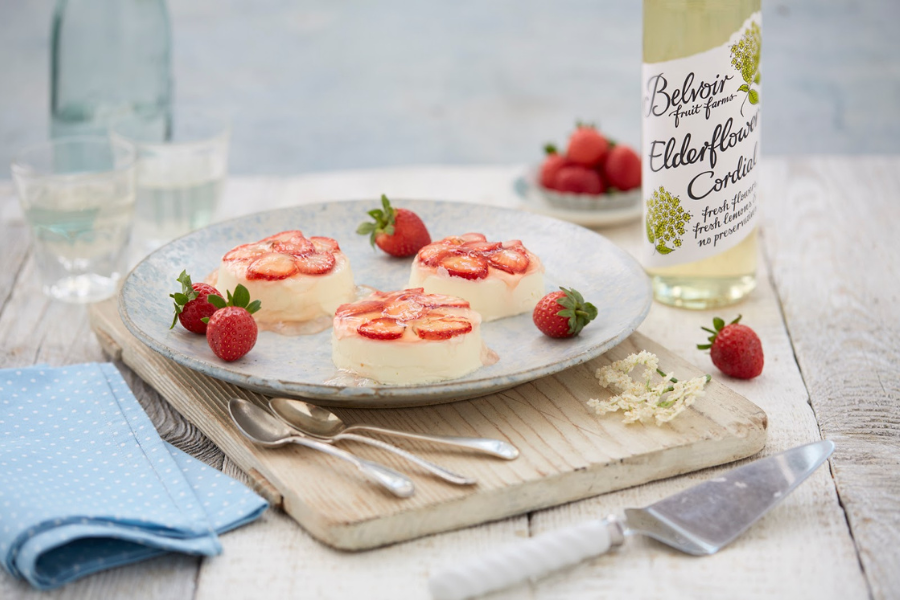Elderflower And Strawberry Panna Cotta Elderflower And Strawberry Panna Cotta