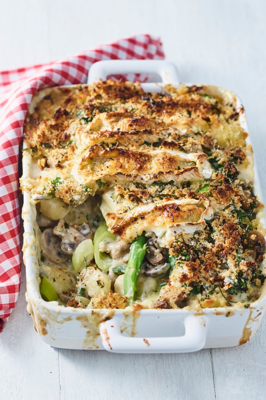 How To Make Le Rustique Camembert, Gnocchi and Leek Tray Bake