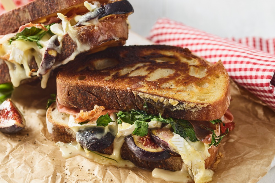 Le Rustique Camembert, Fig And Basil Sourdough Toastie