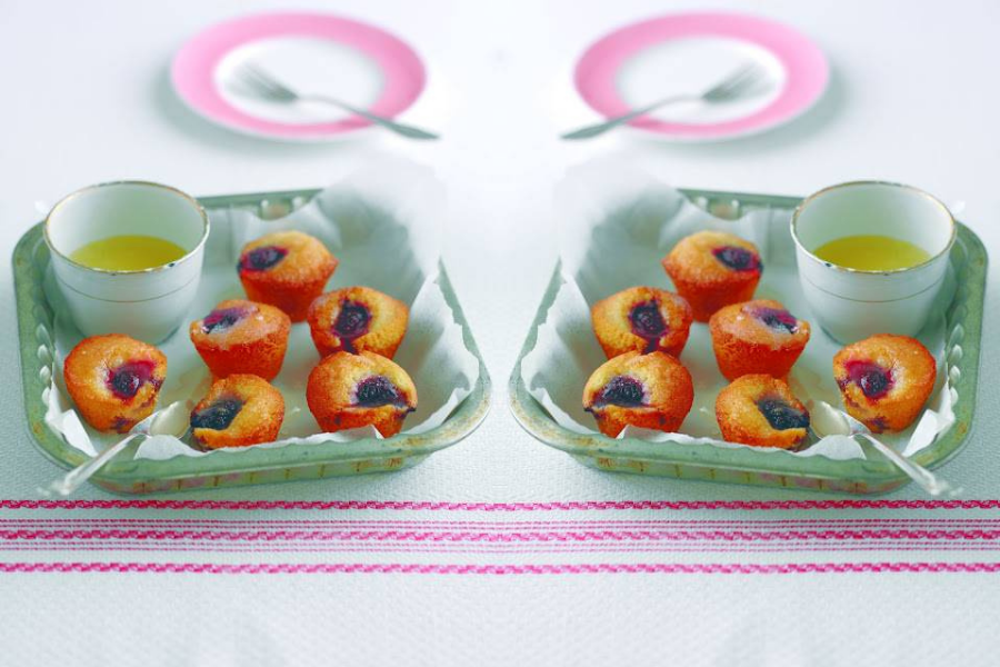 Mini Cherry And Lemon Drizzle Cakes