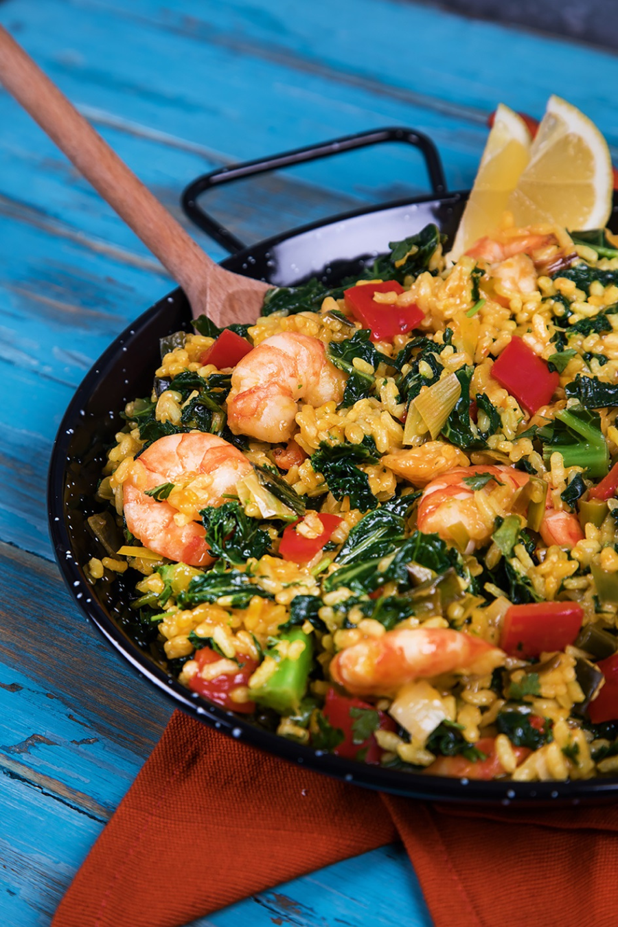 Prawn And Kale Paella Prawn And Kale Paella