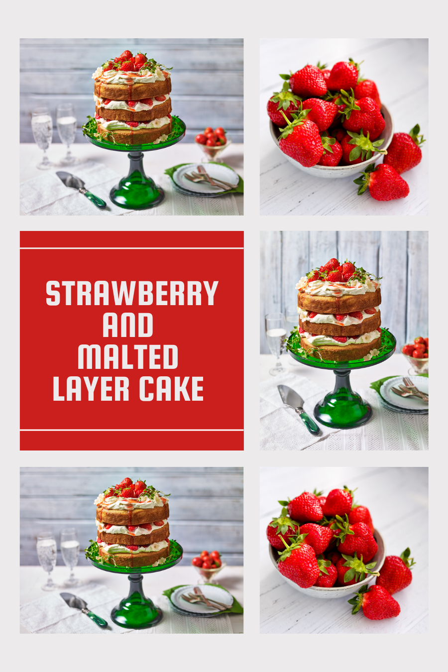 Strawberry And Malted Layer Cake 