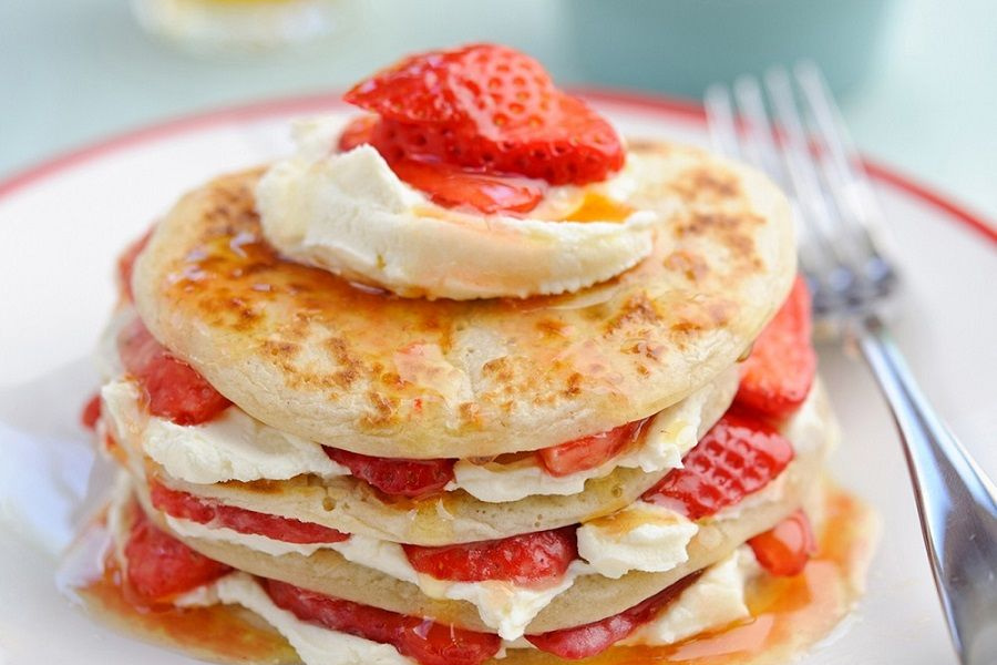 Strawberry Scotch Pancakes