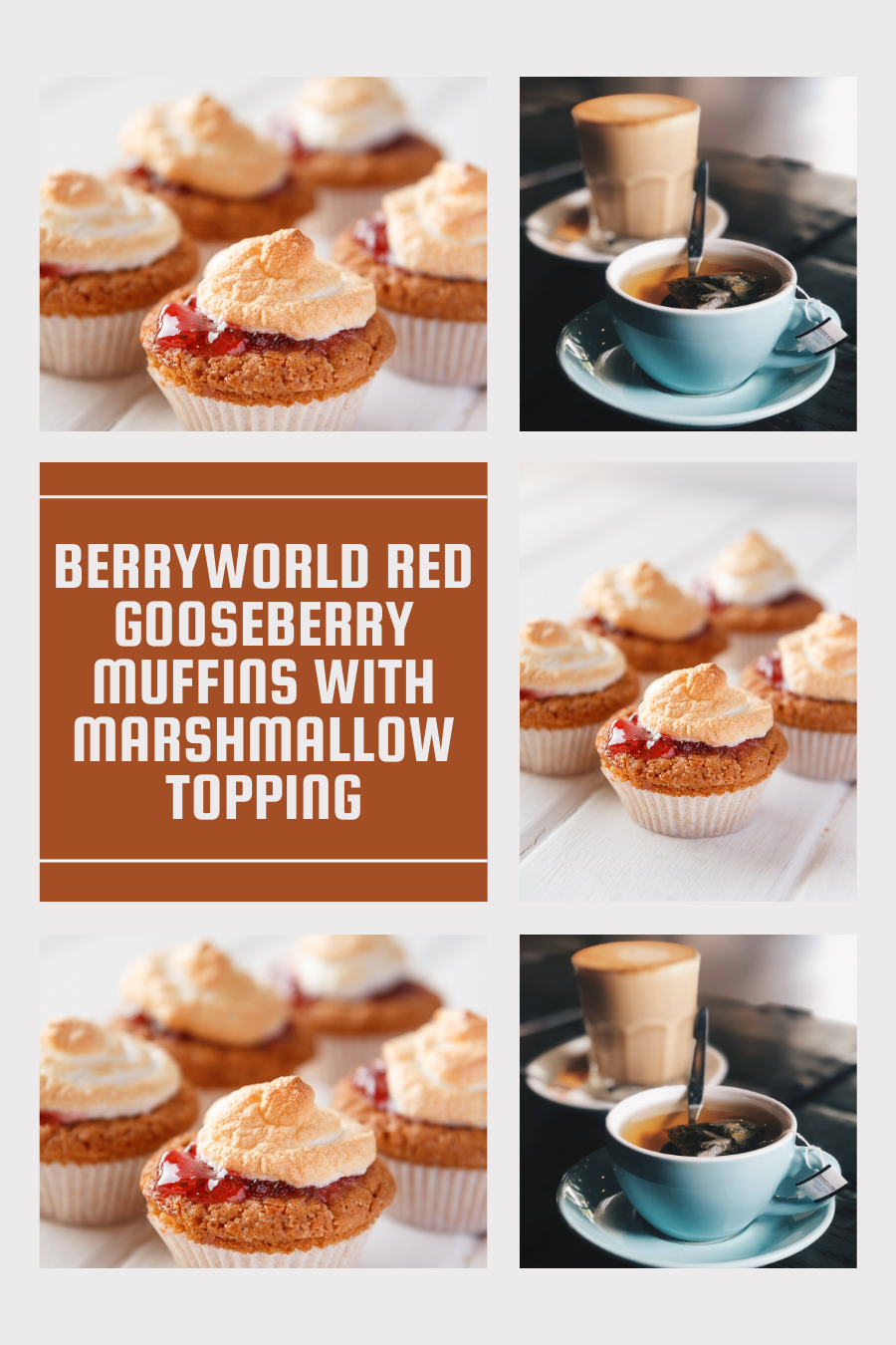 BerryWorld Red Gooseberry Muffins With Marshmallow Topping