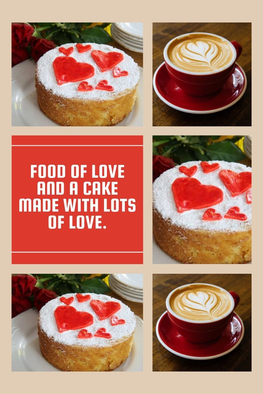 Food Of Love And A Cake Made With Lots Of Love