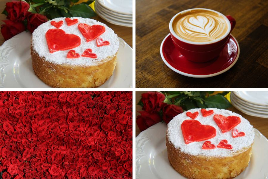 Food Of Love And A Cake Made With Lots Of Love