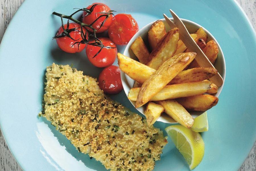 Healthy Oven Baked Fish & Chips Healthy Oven Baked Fish & Chips