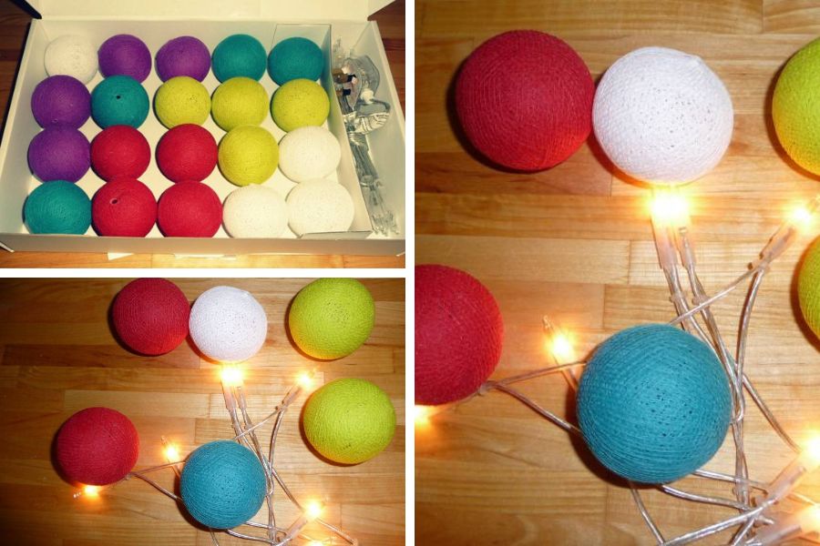 Rainbow Drop Lights From Cable & Cotton