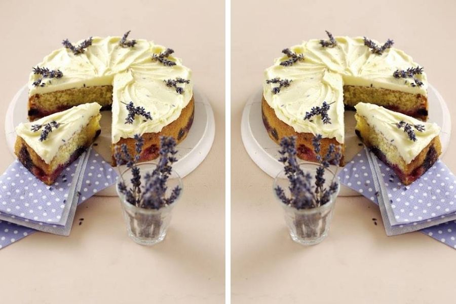 Summer Almond Cake With Lavender Icing
