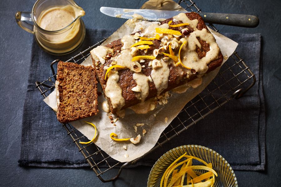 Orange, Hazelnut And Caramel Vegan Loaf