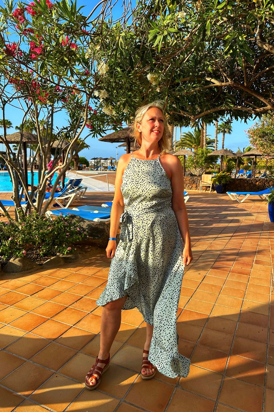 Rocking A Polka Dot Charity Shop Dress On Holiday