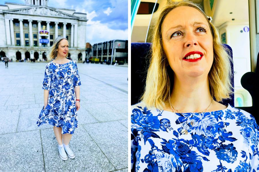 Styling A Blue Flowered 1950s Vintage Dress