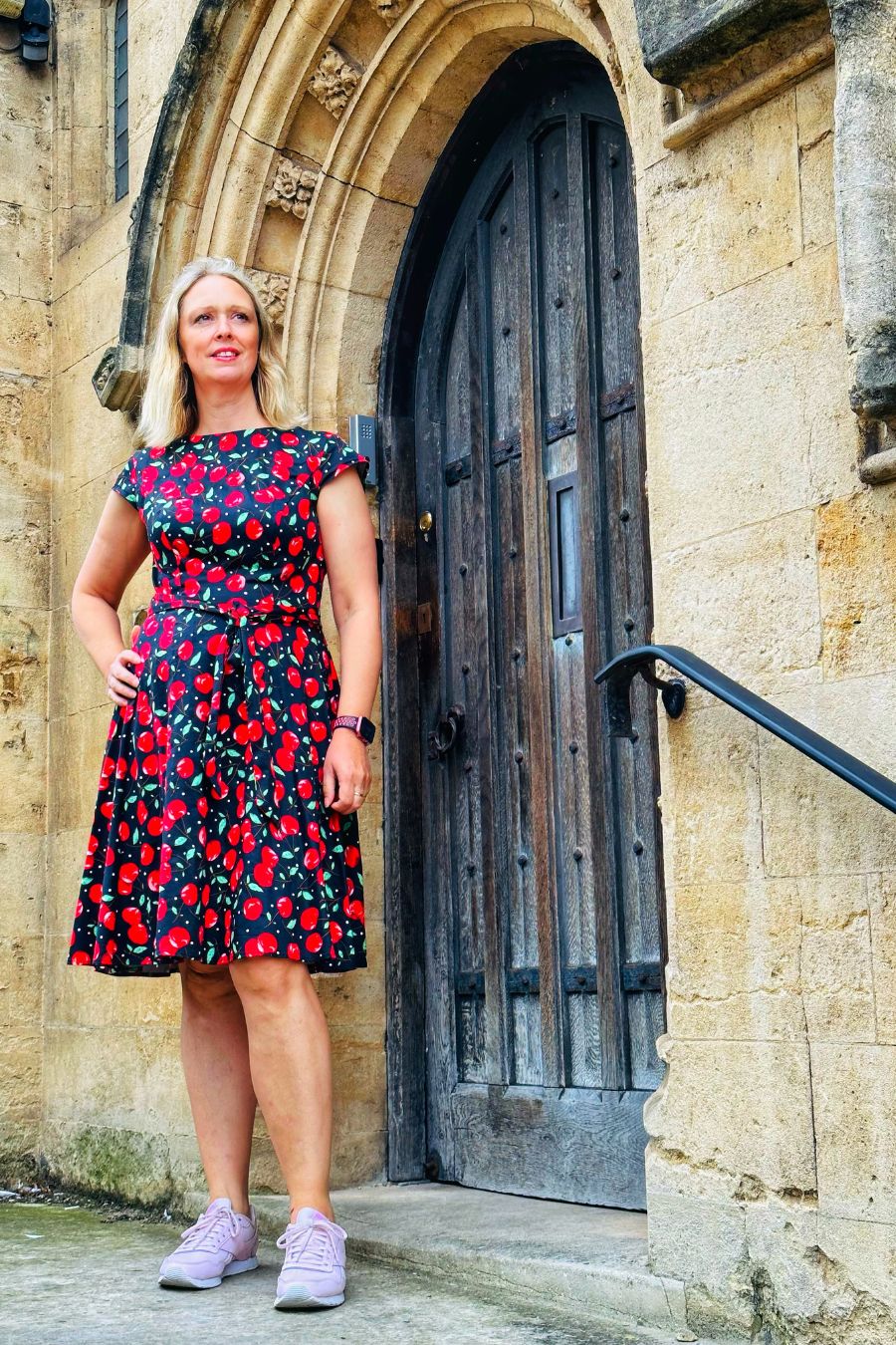 Styling A Cherry Swing Dress In Your 50s