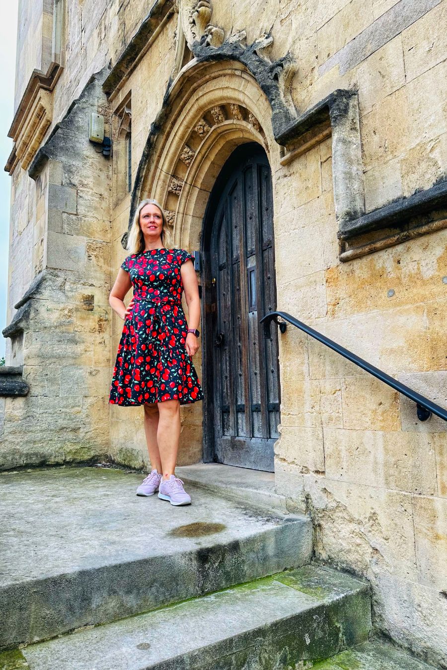 Styling A Cherry Swing Dress In Your 50s