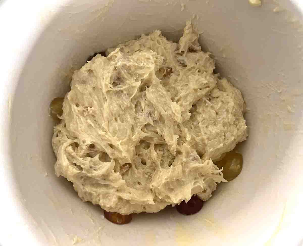 more cherries and mixture added.