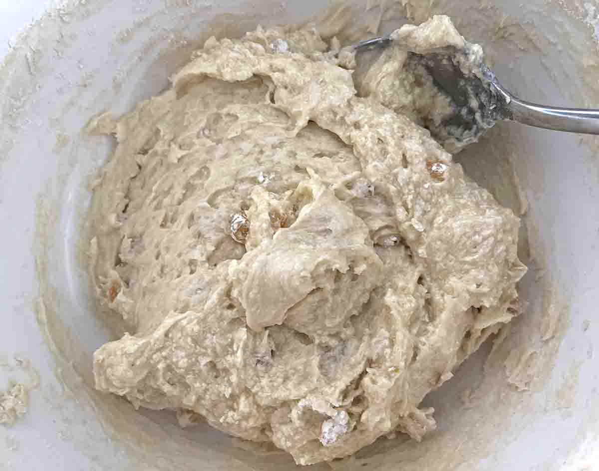 flour folded in.