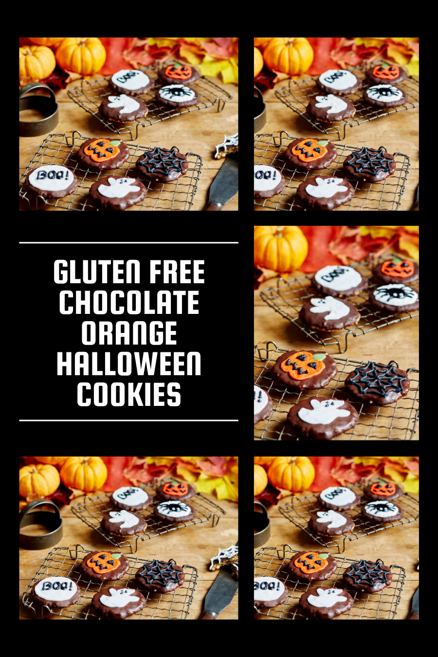 Gluten Free Chocolate Orange Halloween Cookies