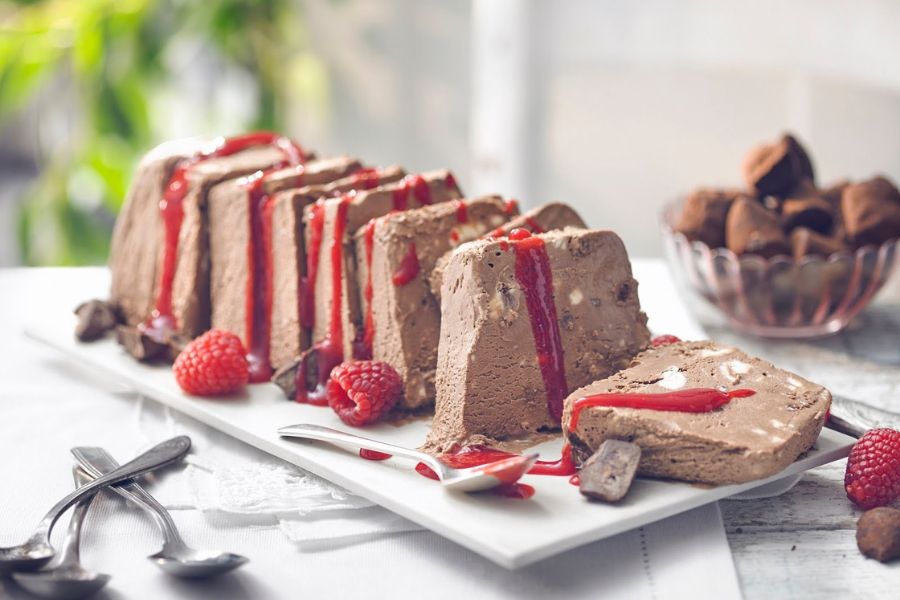 Monty Bojangles Ruby Fruit Sunday Semifreddo